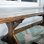 rustic table bench